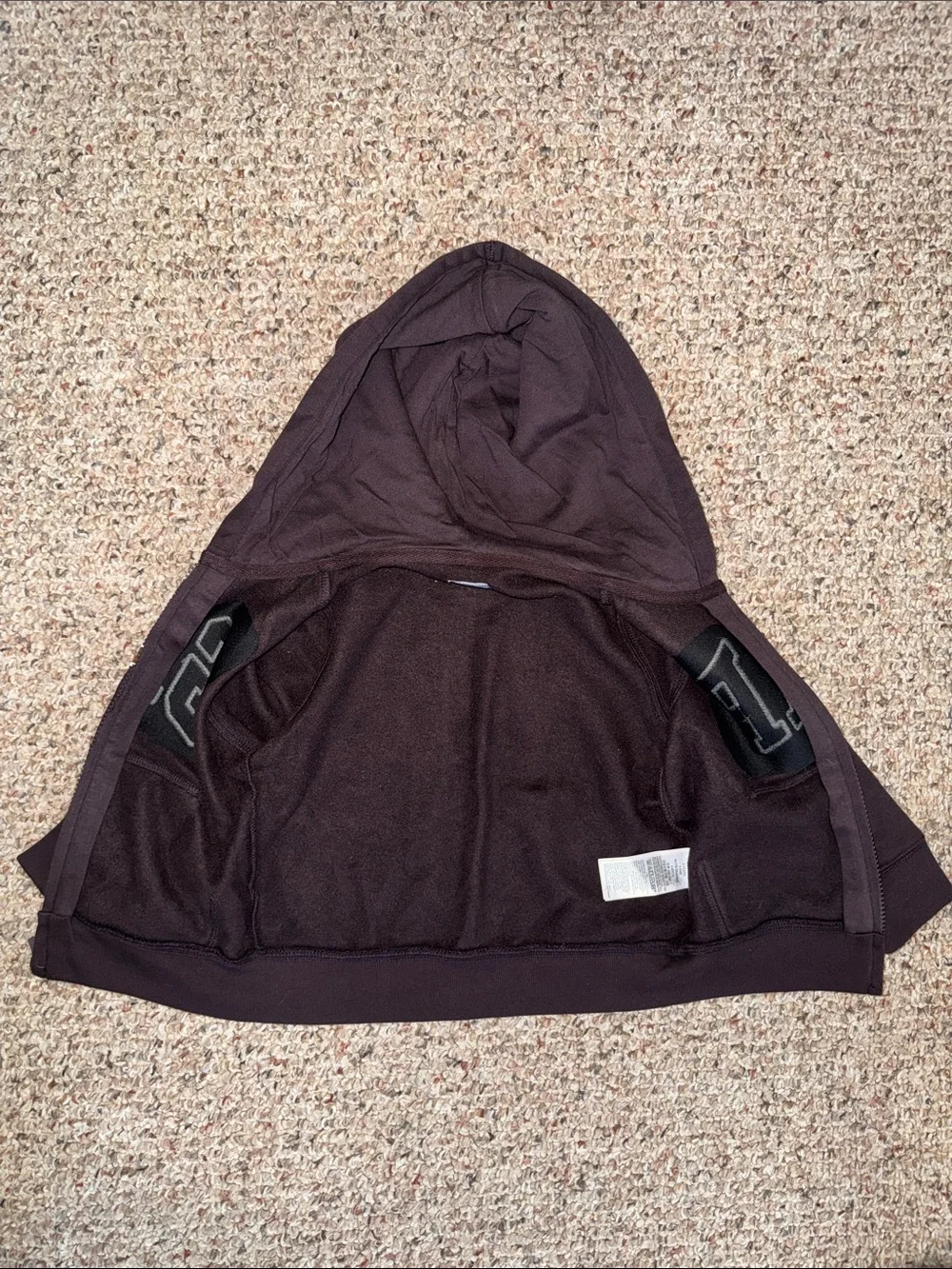GAP Kids Brown Logo Black Hooded Zip Sweatshirt- 4T
